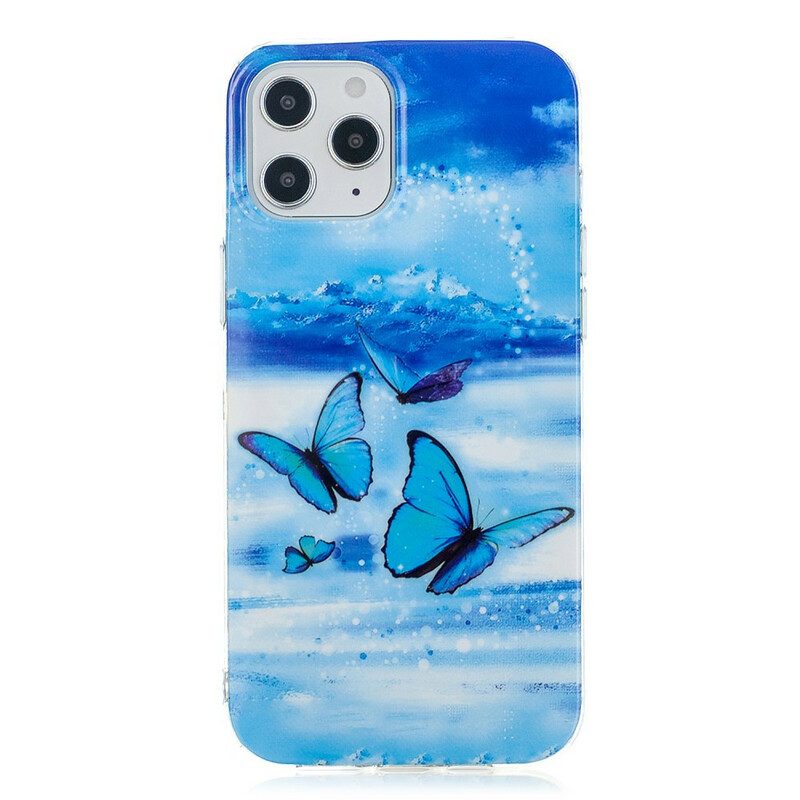 Cover iPhone 12 Pro Max Serie Di Farfalle Fluorescenti
