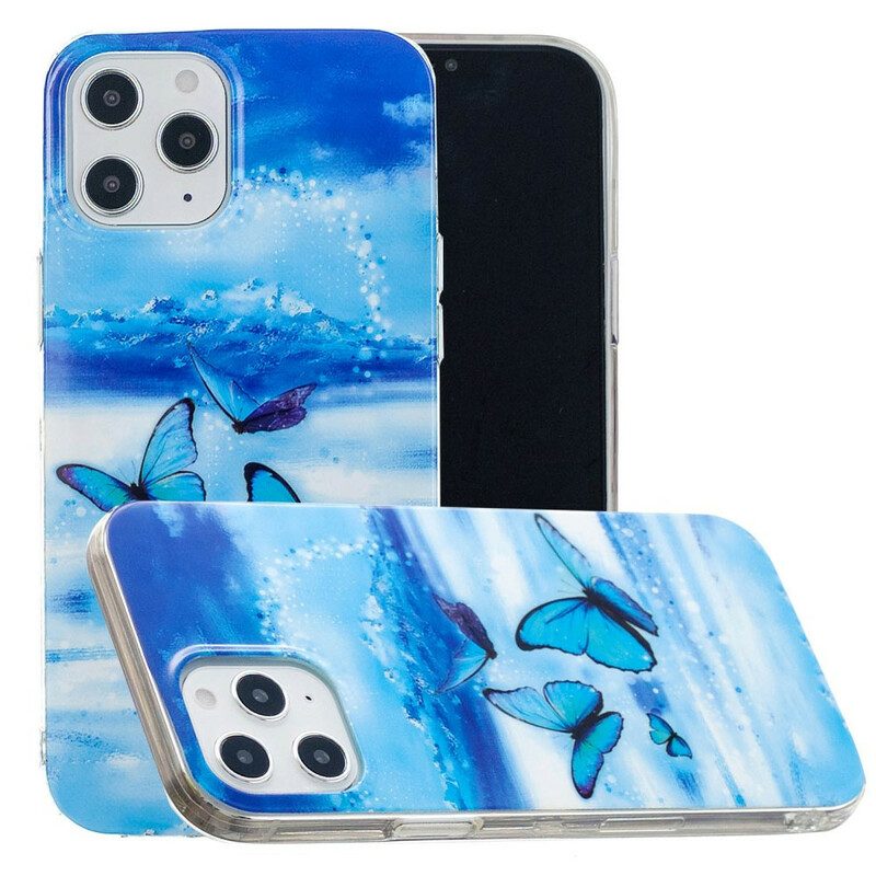 Cover iPhone 12 Pro Max Serie Di Farfalle Fluorescenti