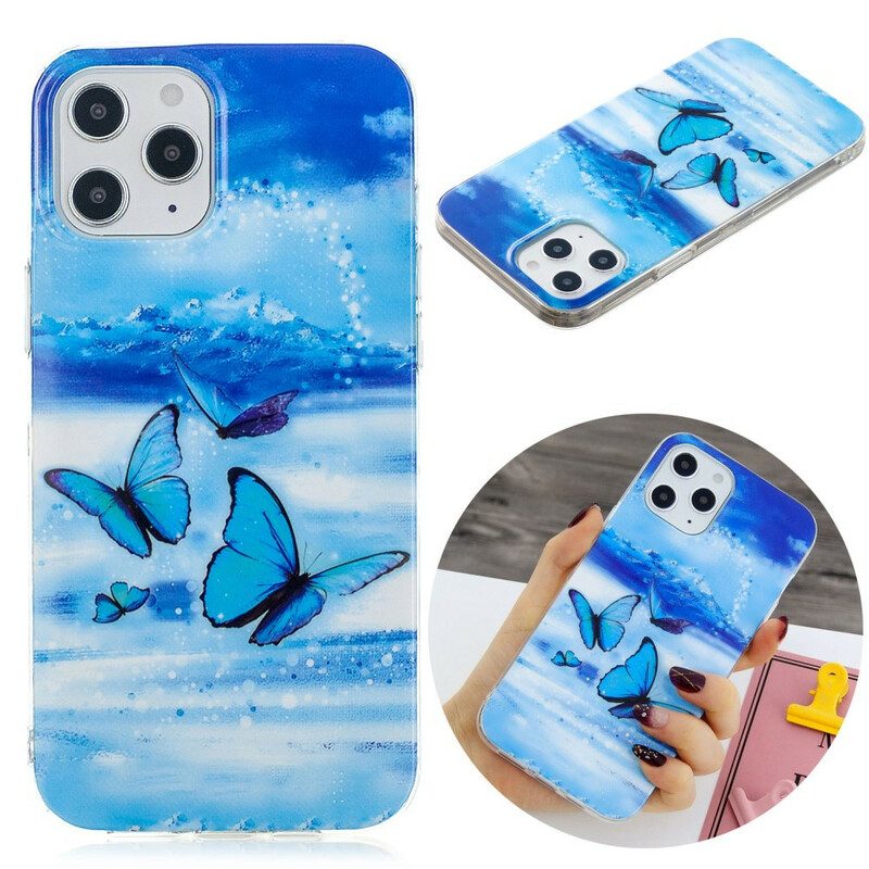 Cover iPhone 12 Pro Max Serie Di Farfalle Fluorescenti