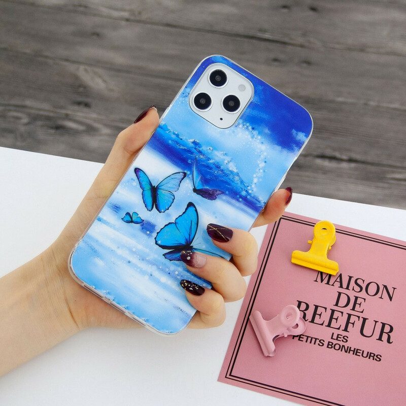Cover iPhone 12 Pro Max Serie Di Farfalle Fluorescenti