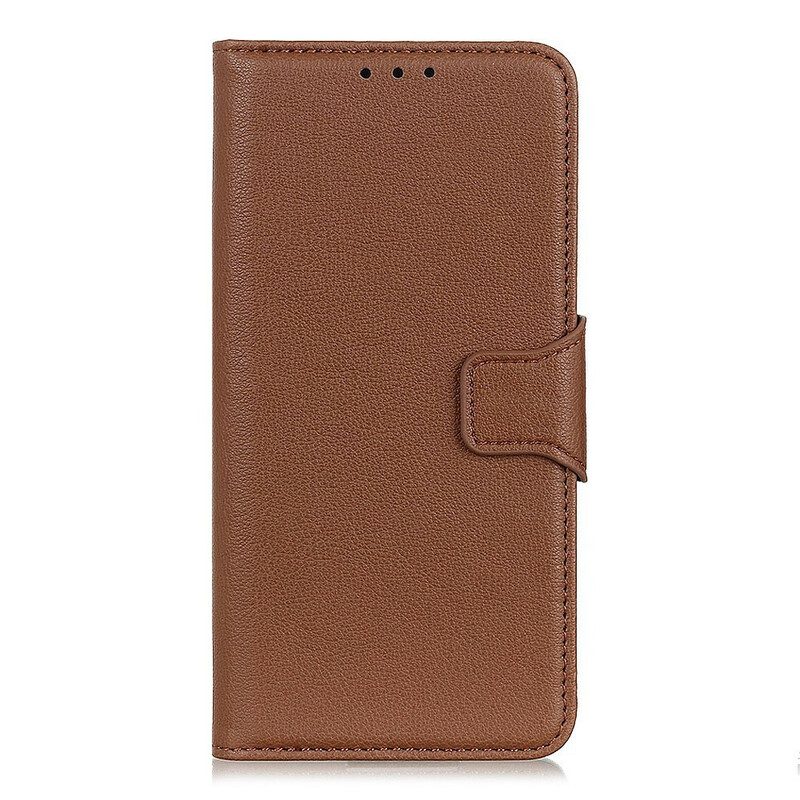 Custodia in pelle iPhone 12 Pro Max Chiusura Magnetica Effetto Pelle Litchi