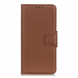 Custodia in pelle iPhone 12 Pro Max Chiusura Magnetica Effetto Pelle Litchi