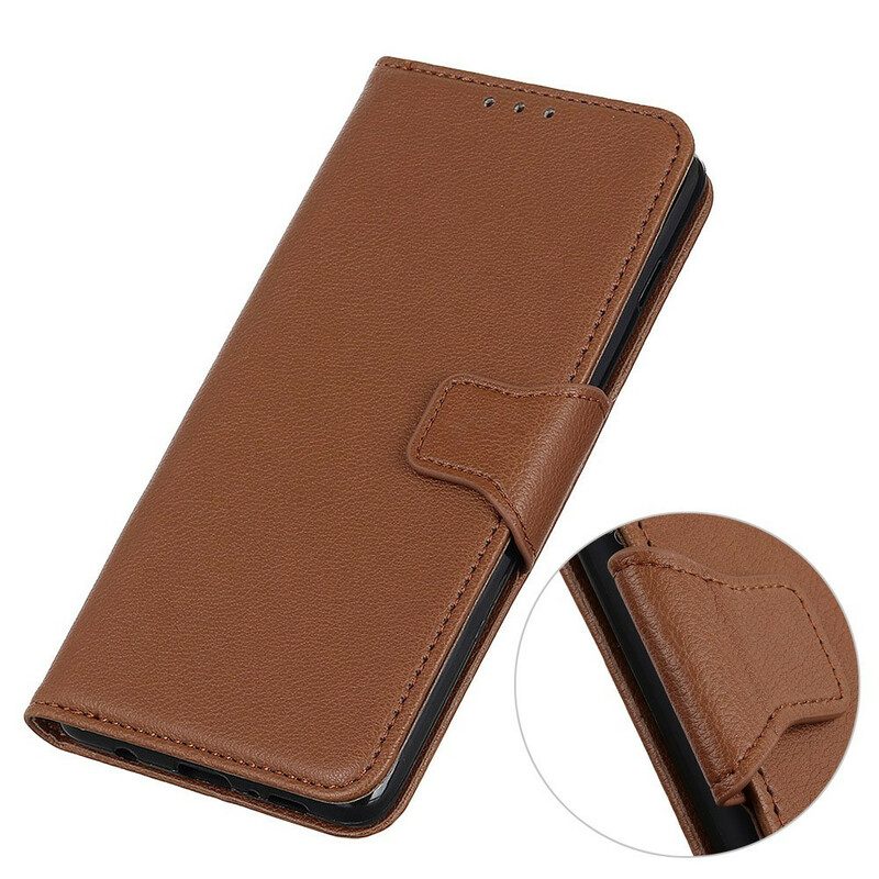 Custodia in pelle iPhone 12 Pro Max Chiusura Magnetica Effetto Pelle Litchi