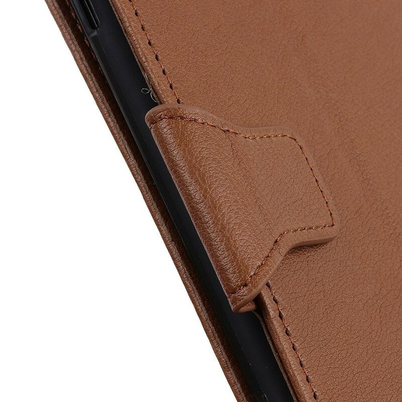 Custodia in pelle iPhone 12 Pro Max Chiusura Magnetica Effetto Pelle Litchi