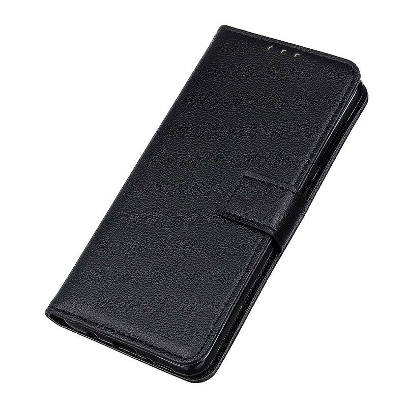 Custodia in pelle iPhone 12 Pro Max Cuciture Retrò Litchi In Ecopelle