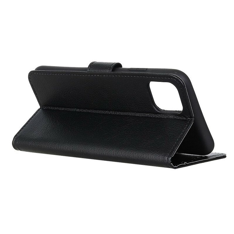 Custodia in pelle iPhone 12 Pro Max Ecopelle Litchi