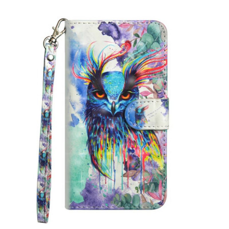 Custodia in pelle iPhone 12 Pro Max Uccello Dell'acquerello
