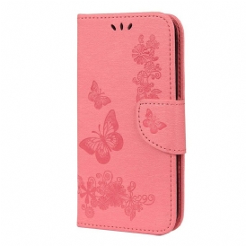 Folio Cover iPhone 12 Pro Max Splendide Farfalle Cinturino