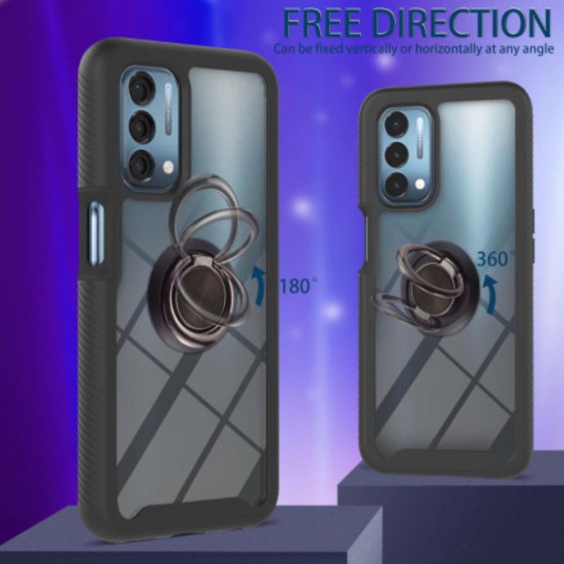 Cover Oppo A54 5G / A74 5G Bordi Smussati Ibridi Con Anello