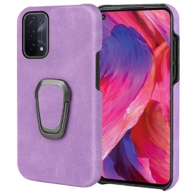 Cover Oppo A54 5G / A74 5G Porta Anelli Effetto Pelle