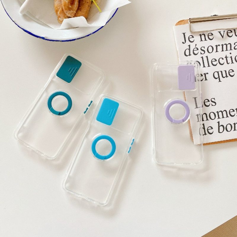 Cover Oppo A54 5G / A74 5G Trasparente Con Anello-supporto