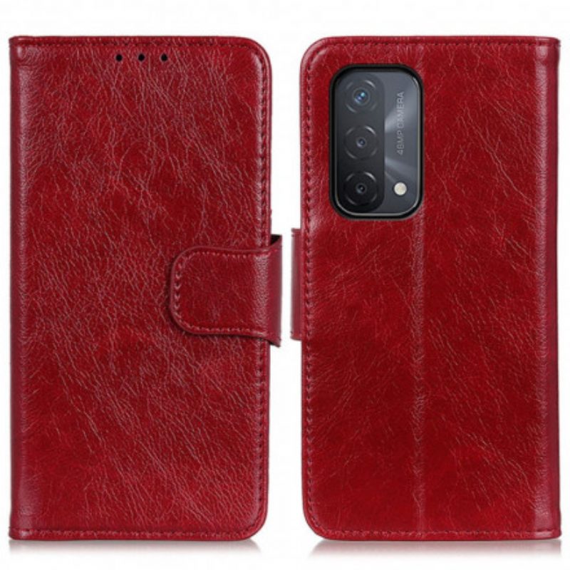 Custodia in pelle Oppo A54 5G / A74 5G Crosta Di Nappa