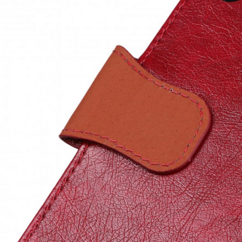 Custodia in pelle Oppo A54 5G / A74 5G Crosta Di Nappa