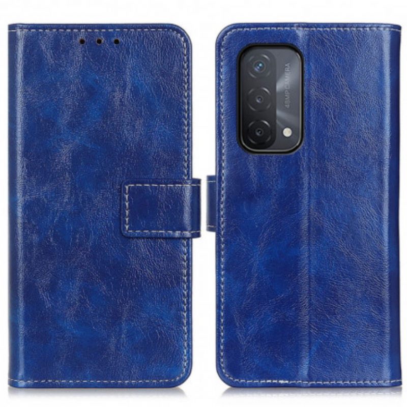 Custodia in pelle Oppo A54 5G / A74 5G Cuciture Lucide Ea Vista