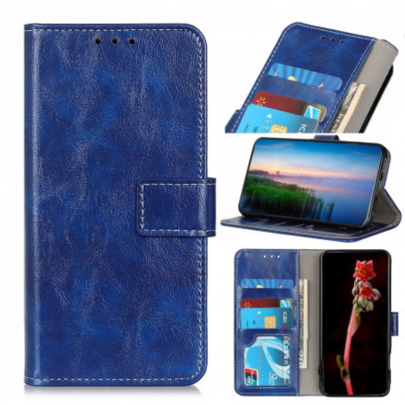 Custodia in pelle Oppo A54 5G / A74 5G Cuciture Lucide Ea Vista