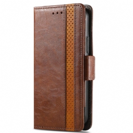 Custodia in pelle Oppo A54 5G / A74 5G Doppia Chiusura Bicolore