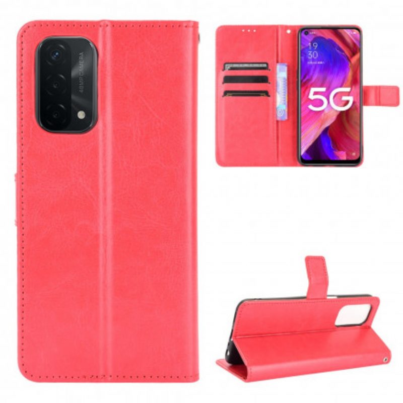 Custodia in pelle Oppo A54 5G / A74 5G Ecopelle Appariscente