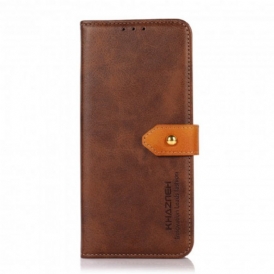 Custodia in pelle Oppo A54 5G / A74 5G Ecopelle Con Cinturino Khazneh