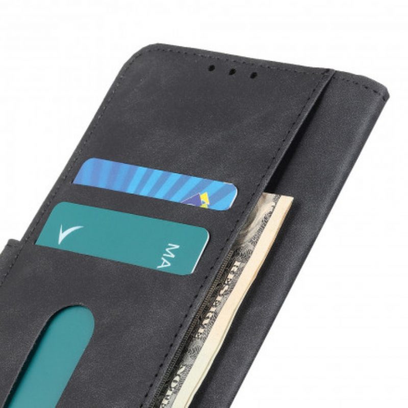 Custodia in pelle Oppo A54 5G / A74 5G Effetto Pelle Opaca Vintage Khazneh