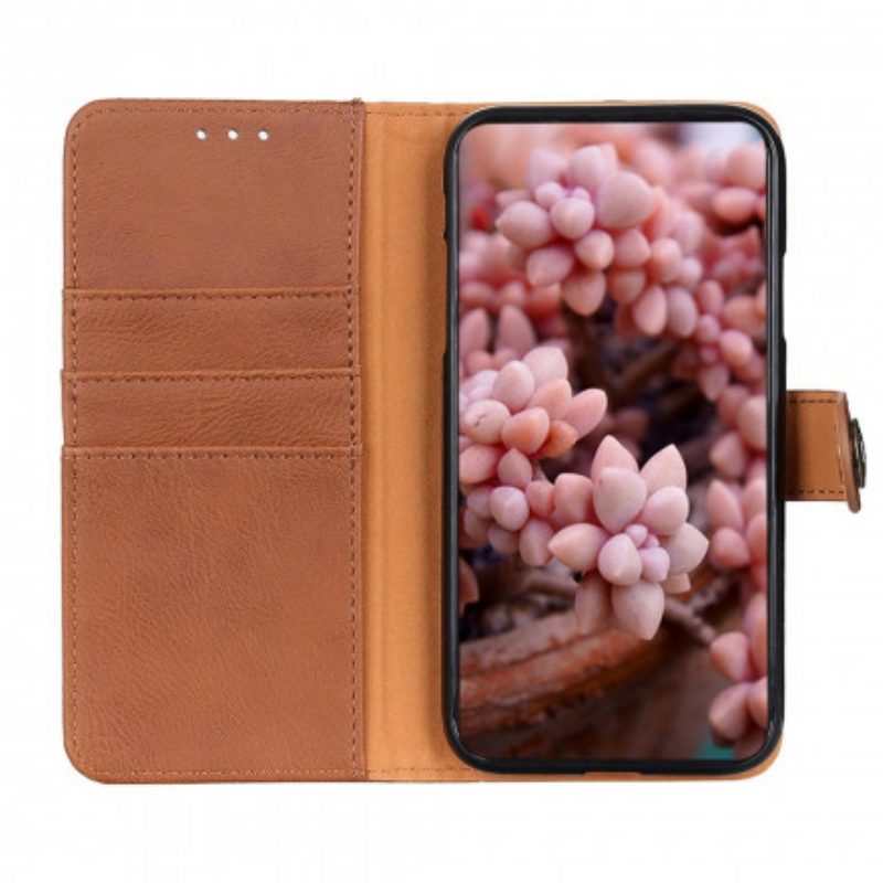 Custodia in pelle Oppo A54 5G / A74 5G Similpelle Khazneh