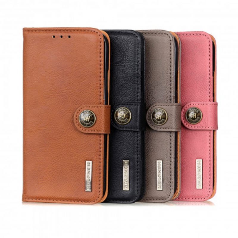 Custodia in pelle Oppo A54 5G / A74 5G Similpelle Khazneh