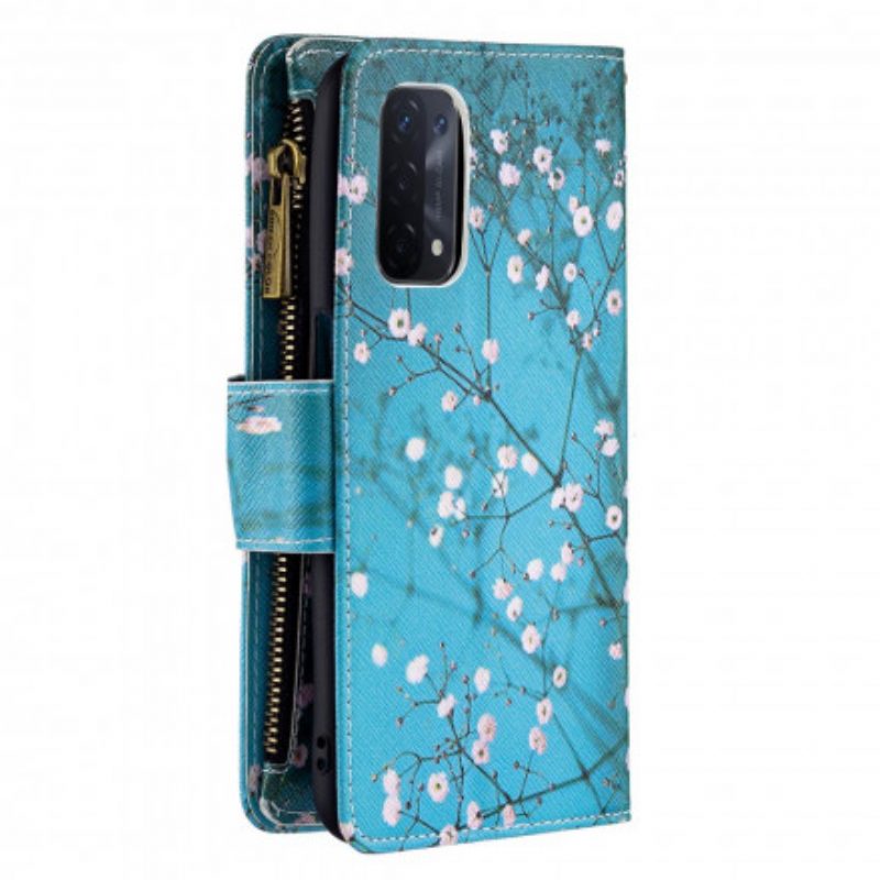 Custodia in pelle Oppo A54 5G / A74 5G Tasca Per Albero Con Cerniera