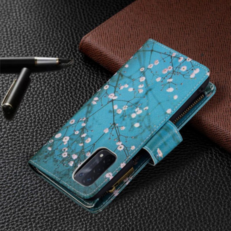 Custodia in pelle Oppo A54 5G / A74 5G Tasca Per Albero Con Cerniera