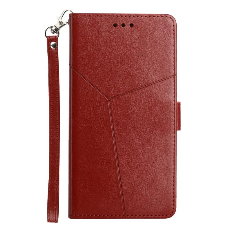 Custodia in pelle Oppo A54 5G / A74 5G Y Strappy Design