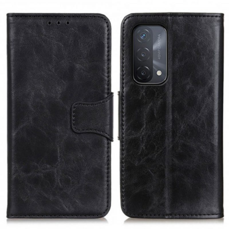Folio Cover Oppo A54 5G / A74 5G Chiusura Reversibile In Pelle Crosta