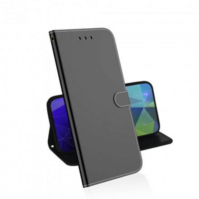 Folio Cover Oppo A54 5G / A74 5G Copri Specchietto In Ecopelle