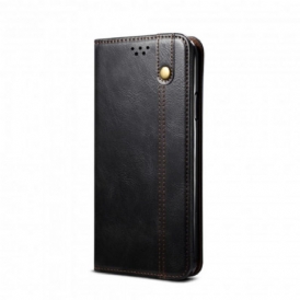 Folio Cover Oppo A54 5G / A74 5G Custodia in pelle Ecopelle Cerata