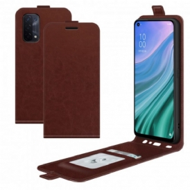 Folio Cover Oppo A54 5G / A74 5G Custodia in pelle Patta Verticale Effetto Pelle