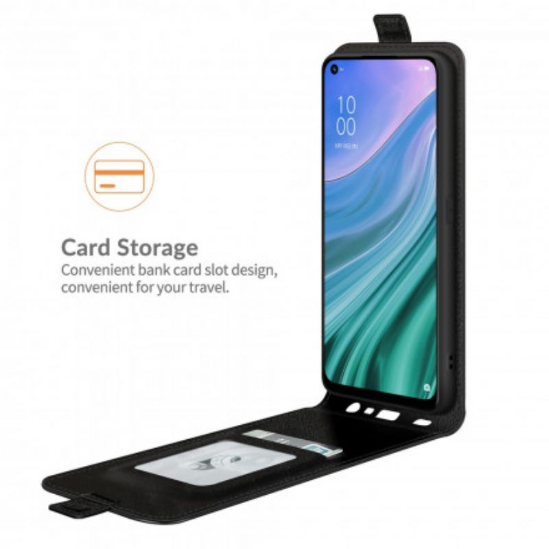 Folio Cover Oppo A54 5G / A74 5G Custodia in pelle Patta Verticale Effetto Pelle