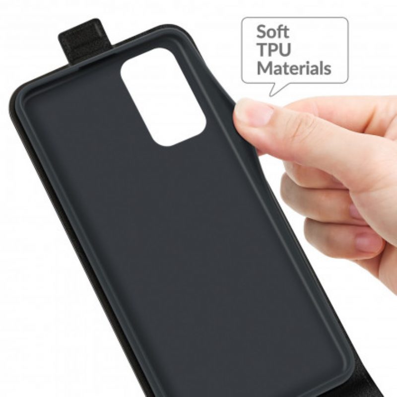 Folio Cover Oppo A54 5G / A74 5G Custodia in pelle Patta Verticale Effetto Pelle