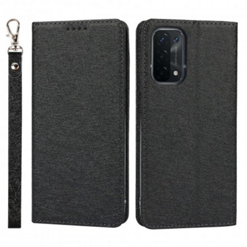 Folio Cover Oppo A54 5G / A74 5G Custodia in pelle Stile In Morbida Pelle Con Cinturino
