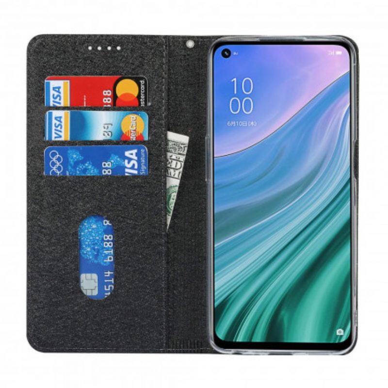 Folio Cover Oppo A54 5G / A74 5G Custodia in pelle Stile In Morbida Pelle Con Cinturino