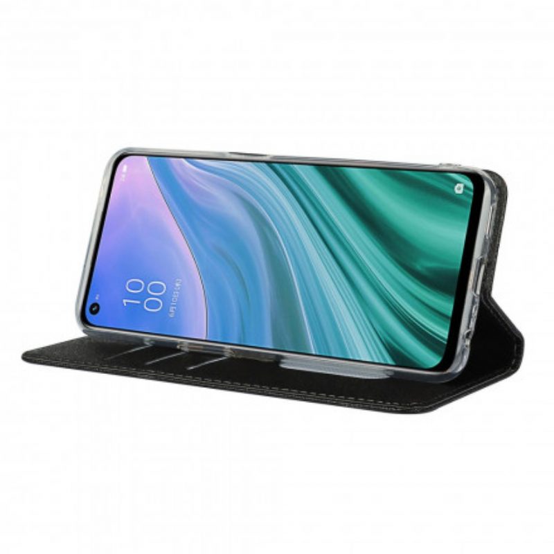 Folio Cover Oppo A54 5G / A74 5G Custodia in pelle Stile In Morbida Pelle Con Cinturino