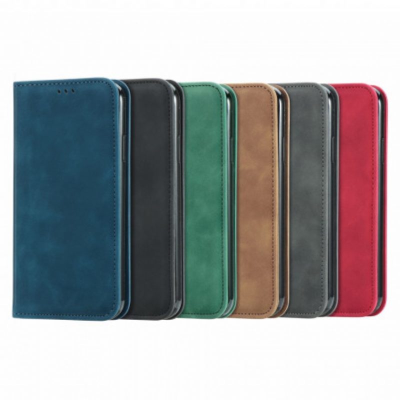 Folio Cover Oppo A54 5G / A74 5G Custodia in pelle Tocco Di Pelle