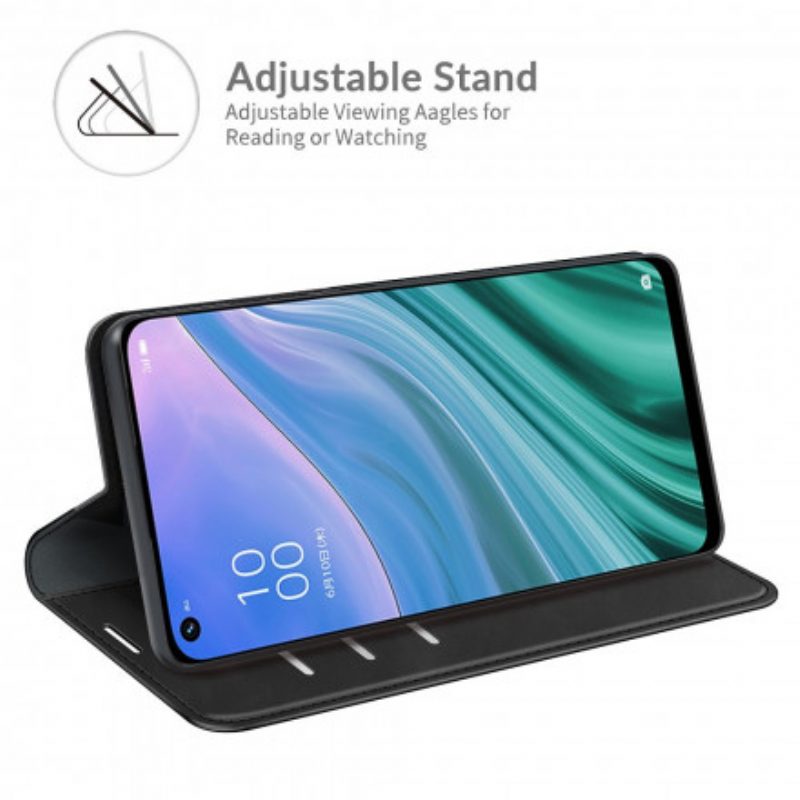 Folio Cover Oppo A54 5G / A74 5G Custodia in pelle Tocco Di Pelle