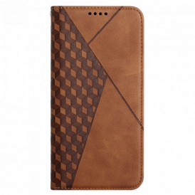 Folio Cover Oppo A54 5G / A74 5G Custodia in pelle Tocco Di Pelle In Stile Cubico