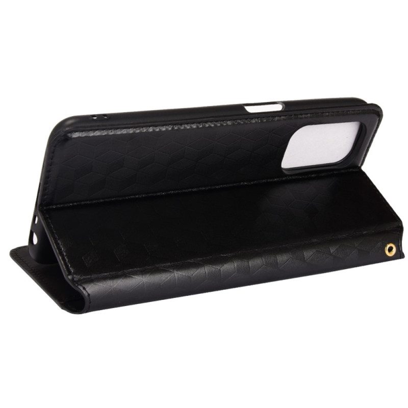 Folio Cover Oppo A54 5G / A74 5G Custodia in pelle Trama 3d