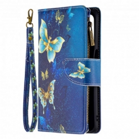 Folio Cover Oppo A54 5G / A74 5G Tasca Con Cerniera Per Farfalle