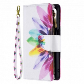 Folio Cover Oppo A54 5G / A74 5G Tasca Con Zip A Fiore