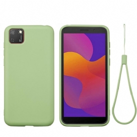 Cover Huawei Y5p Silicone Liquido Con Cordino