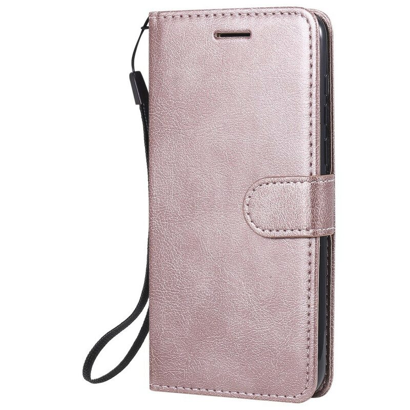 Custodia A Portafoglio Huawei Y5p Cinturino Effetto Pelle