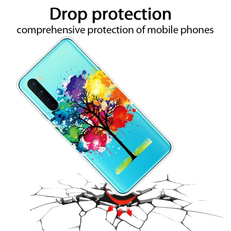 Cover OnePlus Nord Albero Dell'acquerello Senza Soluzione Di Continuità