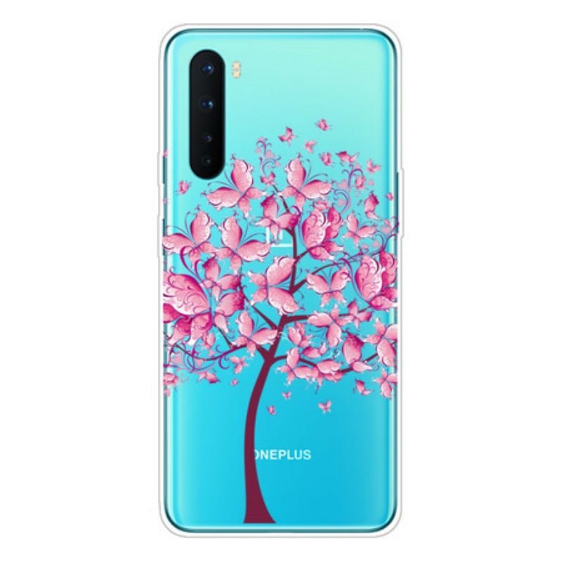 Cover OnePlus Nord Albero Farfalla Trasparente