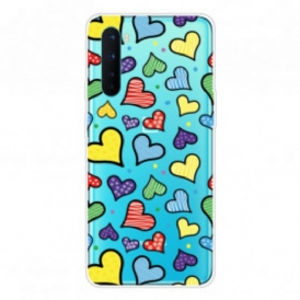 Cover OnePlus Nord Cuori Multicolori
