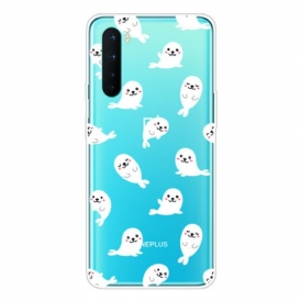 Cover OnePlus Nord Divertimento Senza Cuciture Dei Leoni Marini