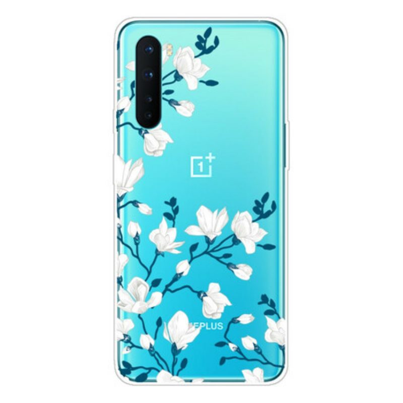 Cover OnePlus Nord Fiori Bianchi